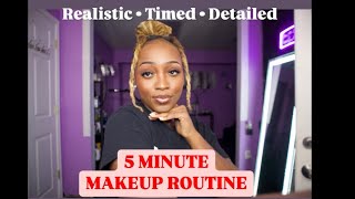 Realistic 5 MINUTE Everyday MAKEUP TIMED HOW TO CREATE A FLAWLESS LOOK  RAINY EXPRESSIONS [upl. by Akihdar]