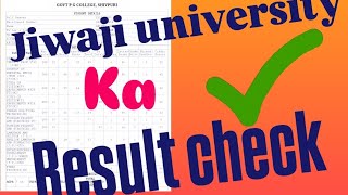 Jiwaji university ka result check BA MA BSC all courses check now [upl. by Uyerta298]