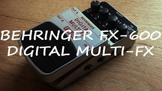 Behringer FX600 Digital MultiFX  Demo  clean amp overdrive [upl. by Assirak]