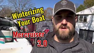 How to winterize a mercruiser 30 [upl. by Mackenzie]