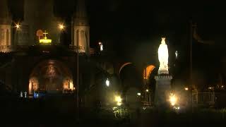 Procession Mariale aux flambeaux at the Sanctuaire de Lourdes  1 October 2024 [upl. by Olegnad]