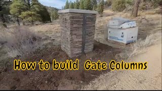 Cultured stone Gate columns footings and concrete cap [upl. by Malinowski]