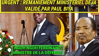 CAMEROUN  REMANIEMENT MINISTÉRIEL  NGOH NGOH FERDINAND MINISTRE DE LA DÉFENSE [upl. by Box]