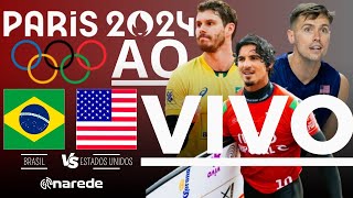 BRASIL X EUA AO VIVO VOLEI  GABRIEL MEDINA NA SEMIFINAL DO SURF AO VIVO OLIMPÍADAS 2024 [upl. by Annahael231]