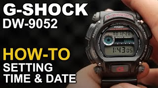 Gshock DW 9052  Setting Time and Date Tutorial  Module 3232 [upl. by Aihseya]