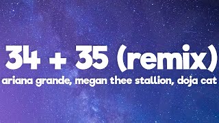 Ariana Grande  3435 Remix Lyrics ftMegan Thee Stallion Doja Cat [upl. by Saundra]