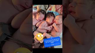 Beautiful Triplets Newborn Babies immediately AfterBirth [upl. by Nesbitt]