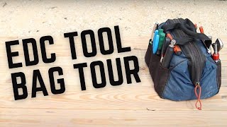 EDC TOOL BAG ESSENTIALS  Tool Bag Tour  Mechanic Tool Bag Setup  Tool Kit for Car or Truck [upl. by Loggins]