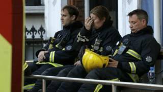 Grenfell Tower Hero firefighters cry during minutes silence  5 News [upl. by Semaj]