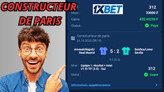 TECHNIQUE INCROYABLE DANS 1XBET sur le constructeur de paris  Gagner 5000000f facilement [upl. by Jenei]