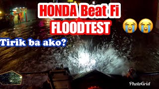 HONDA BEAT FI floodTest  Honda beat sa baha  kaya ba ng beat sa baha [upl. by Eelyrag614]