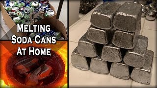 Melting Aluminum Cans At Home  Easy DIY Recycling Process [upl. by Levenson]