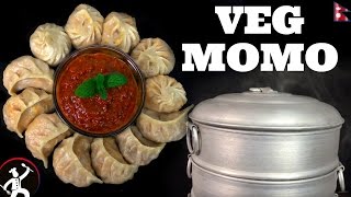 VEG MOMO भेज मःम from NEPAL l  VEG DUMPLING RECIPE  Nepali Food Recipe  Yummy Food World 🍴 93 [upl. by Lleoj]