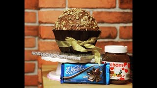 Tort Ferrero Rocher z nutellą GIANT FERRERO ROCHER RECIPE Wielkie Ferrero Rocher [upl. by Ymmot226]