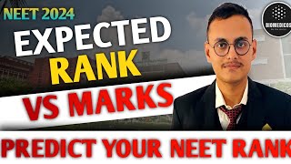 NEET 2024 EXPECTED MARKS vs RANK  Predict Your Rank  NEET Marks vs Rank  NEET 2024 Cutoff [upl. by Nereus]