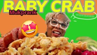 Asmr deep fried crab Mukbang Eating Show [upl. by Aicener]