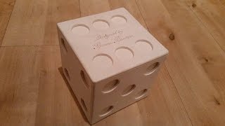 Wooden dice puzzle box with secret compartment [upl. by Birmingham]