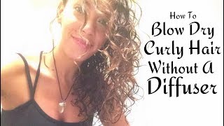 How To Blow Dry Curly Hair Without A Diffuser [upl. by Hurlow]