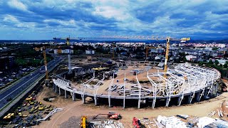 The works are progressing at the Targoviste stadium [upl. by Navillus63]