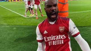 Lacazette 95th Minute Goal Against Crystal Palace  From The Stands [upl. by Sherard]