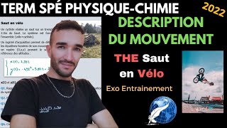 TERM SPÉ PHYSIQUE CINÉMATIQUE DU POINT DESCRIPTION DU MOUVEMENT  EXO INTERRO 🐱‍👤🎯 SAUT EN VÉLO [upl. by Chaffinch]