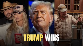 Country Music Stars React to Donald Trumps Election Win [upl. by Airtemak]