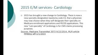 EM Auditing for Cardiology Inpatient amp Outpatient [upl. by Lelah]