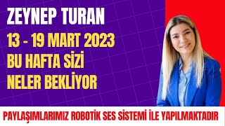 Zeynep Turan I 13  19 Mart 2023 I 12 Burç Yorumu [upl. by Habas738]