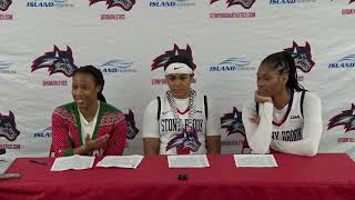 Stony Brook Womens Basketball Postgame Press Conference  Dec 11 2023 [upl. by Enelram887]