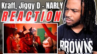 Kraff x Jiggy D  NARLY  Official Music Video Muk Riddim REACTION [upl. by Aleron]