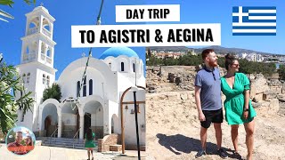 Day trip to the islands of Agistri and Aegina from Athens Greece on a boat ⛵🇬🇷 [upl. by Ronoel]