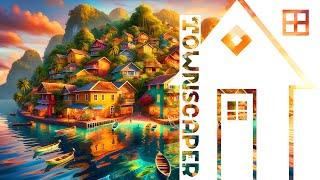 The Coral Island Village in Townscaper a Quick Build on xBox Zen Sim Building Gameplay [upl. by Ahtamas]