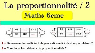 Maths 6ème  La proportionnalité 2 Exercice 4 [upl. by Ditter562]