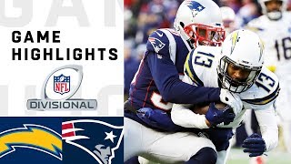 Chargers vs Patriots Divisional Round Highlights  NFL 2018 Playoffs [upl. by Malcah]