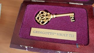 Gringotts Bank vault key from Wizarding World of Harry Potter  Diagon Alley Universal Orlando [upl. by Nosreip]