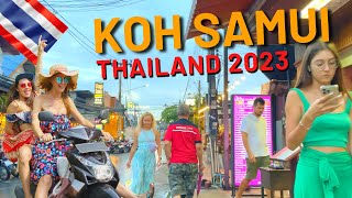 Koh Samui Lamai Beach Thailand Nightlife Walking Tour 2023 [upl. by Ardnued]