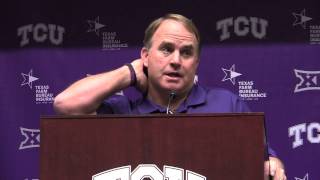 TCU coach Gary Patterson discusses Minnesotas strengths [upl. by Ahseetal]