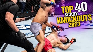 Top 40 CRAZY Knockouts Of 2023  Brutal MMA [upl. by Aiuqenehs]