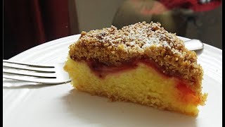 STRAWBERRY STREUSEL CAKE FRESH STRAWBERRY CAKE RECIPE IN MALAYALAM [upl. by Alley]