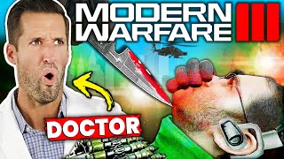 ER Doctor REACTS to Call of Duty Modern Warfare 3 COD MW3 Finishing Moves [upl. by Harim133]