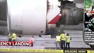 MUST SEE Qantas QF32 Emergency Landing Engine Failure Airbus A380 HD [upl. by Nahgiem731]