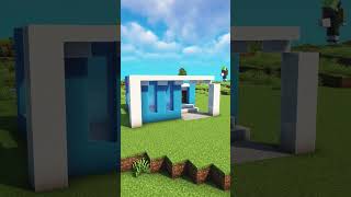 Minecraft Blue Modern House🏠 shorts [upl. by Seyer]