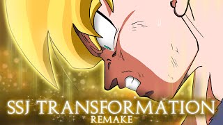 Dragon Ball Z  SSJ Transformation Remake Mike Smith  By Gladius [upl. by Ttelrahc759]