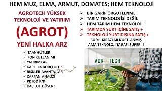 AGROT Agrotech Yüksek Teknoloji En Ayrıntılı Şirket inceleme HALKA ARZ özellikleri Önemli noktalar [upl. by Aleacem]