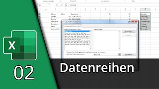 Excel lernen 02 ✅ Autoinhaltsfunktionen amp Datenreihen [upl. by Hakeem]