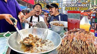 Filipino Street Food  SEBO CHICHARON in Divisoria Market Binondo Manila HD [upl. by Ashwell]