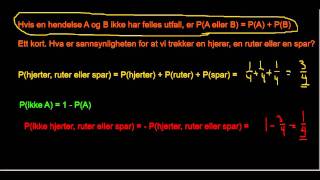 Sum av sannsynligheter Sannsynlighetsregning Kapittel 84 Sinus 1P [upl. by Otrebor]