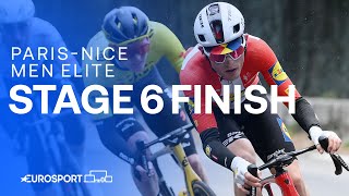 HARDFOUGHT WIN 💪  Stage 6 Finish ParisNice 2024  Eurosport Cycling [upl. by Enelyw]