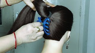 Beautiful 😍 Easy Bun With Clutcher  Easy amp Quick Hairstyles  Easy Braid Hairstyles For Daily Use [upl. by Alamat]