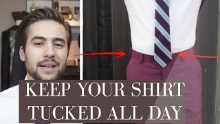 The SECRET to Keeping Your Shirt Tucked ALL Day  How To Tuck In A Shirt [upl. by Doig]